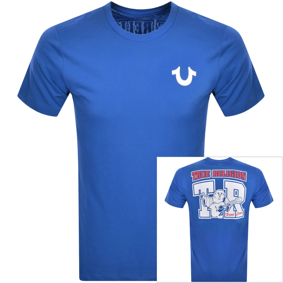 True Religion Logo T Shirt Blue